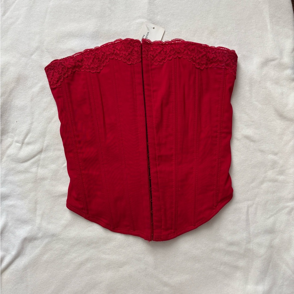 Windsor Red Lace Strapless Blouse
